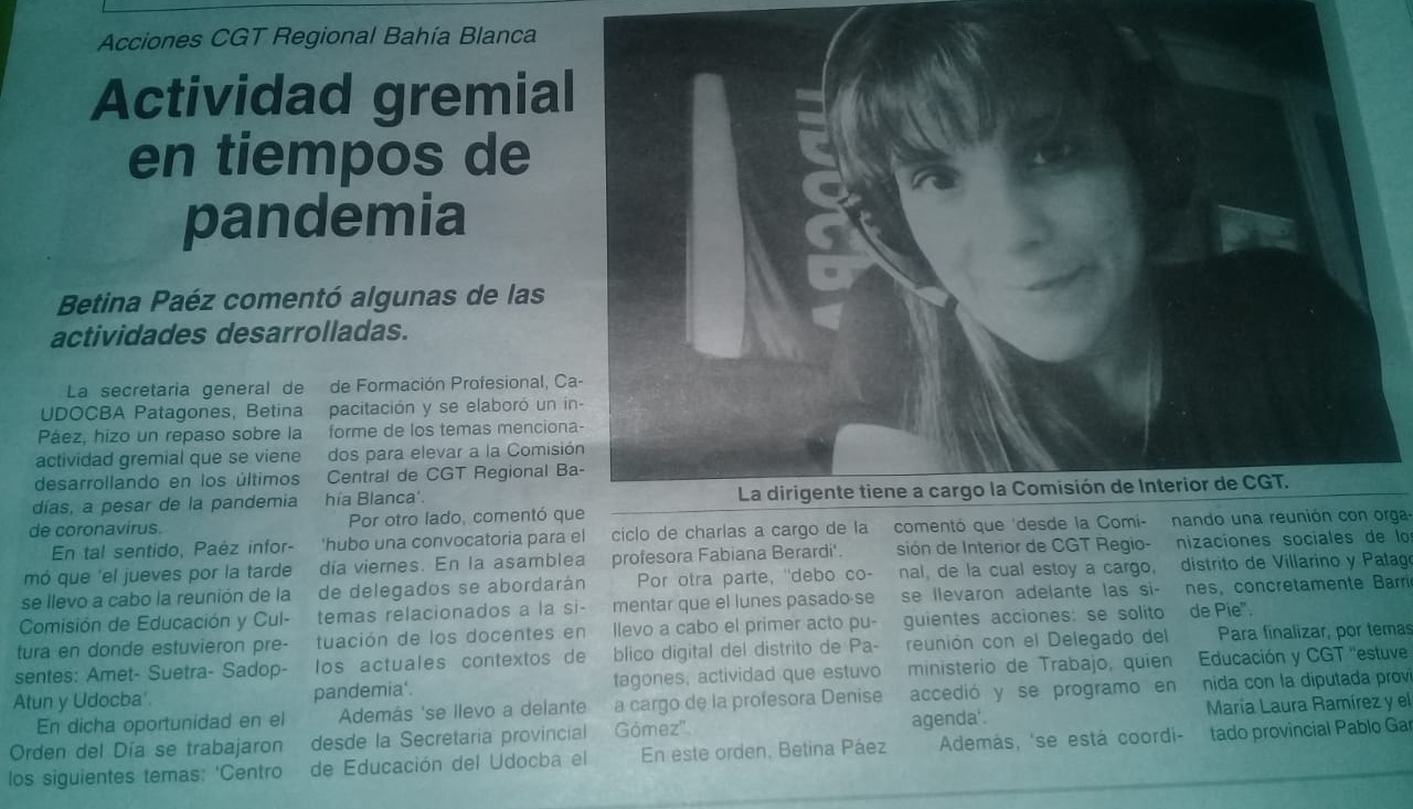 UDOCBA - Actividad gremial en tiempos de pandemia